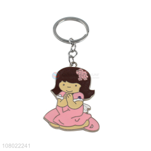 High quality metal keychains kawaii cartoon key ring custom key chain