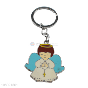 High quality zinc alloy kawaii key chain enamel key ring key chains