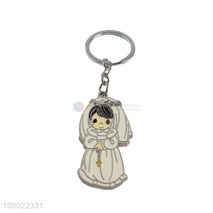 Popular product enamel zinc alloy keychains adorable epoxy key chain