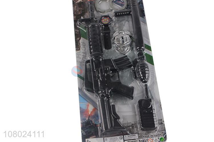 Best quality kids gifts police set gun set toys for educational toys