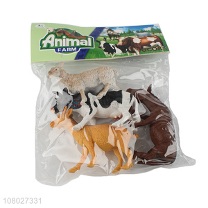 Low price wholesale multicolor ranch animal toy suit