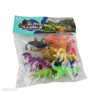 Low price wholesale multicolor dinosaur model toy set