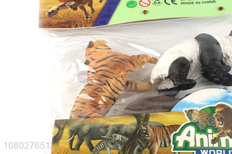 New products PVC multicolor boxed wild animal toy set