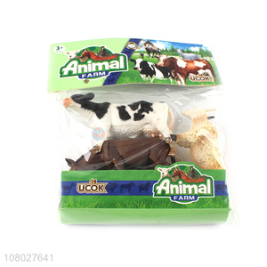 High quality multicolor boxed farm animal toy model set