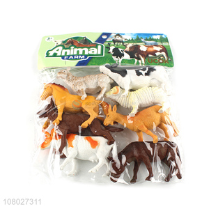 Low price wholesale multicolor ranch animal toy suit