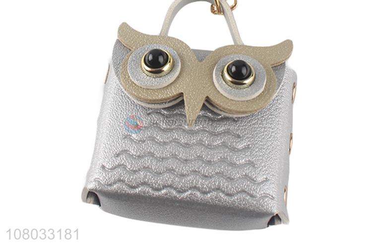 Yiwu market grey owl creative keychain pendant wholesale