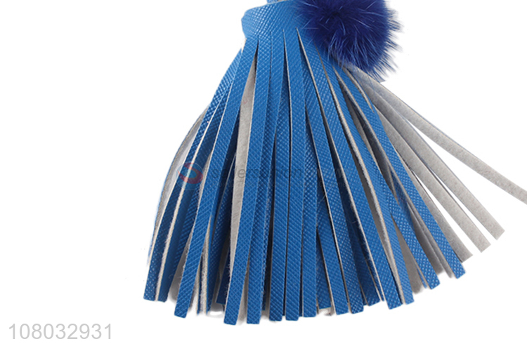 Factory wholesale blue tassel pendant creative keychain pendant