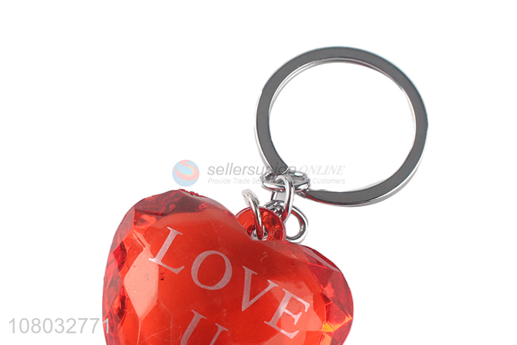 High quality red transparent pendant creative keychain pendant