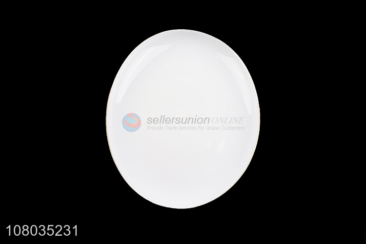 Factory direct sale round white plate dish with top quality