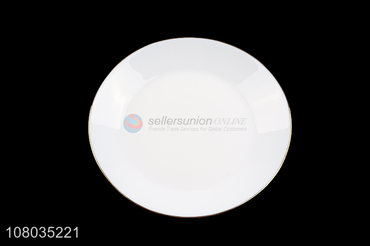 China wholesale white table decoration household round plate