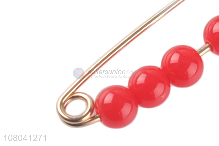 Best selling red peads fashion brooch women pins for clothing