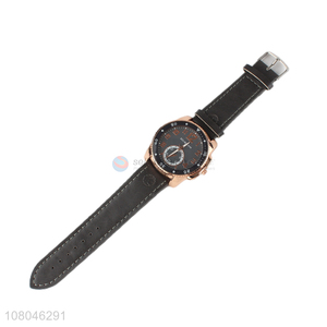 China factory men watch pu leather strap luminous sport watch