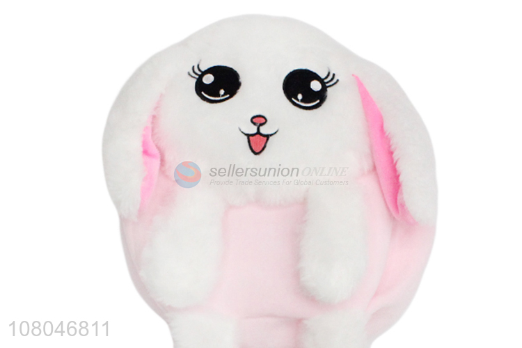 Good quality lovely plush rabbit backpack led school bag for girls