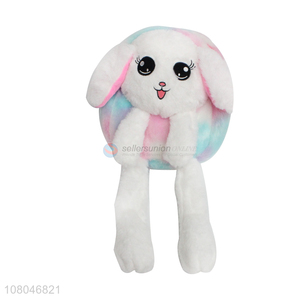 Wholesale cute plush animal backpack led rabbit school bag for kids