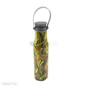 Wholesale cheap price portable stainless steel vacuum bottle with handle