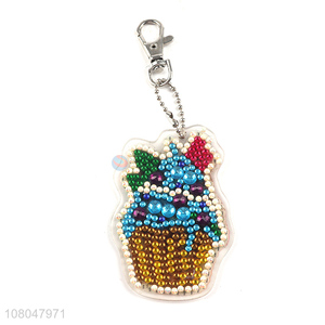 Yiwu wholesale DIY diamond keychain schoolbag pendant