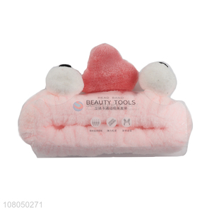 New arrival pink soft girls hairbands beauty tools