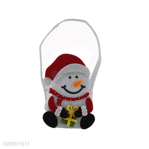 New arrival snowman non-woven fabric gift bag candy bag