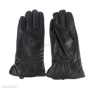 New arrival black windproof gloves creative leather gloves