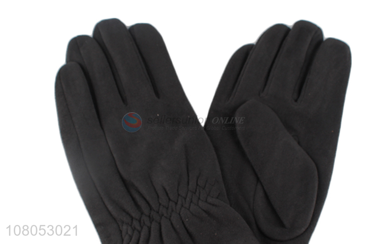 China supplier grey universal solid color warm gloves