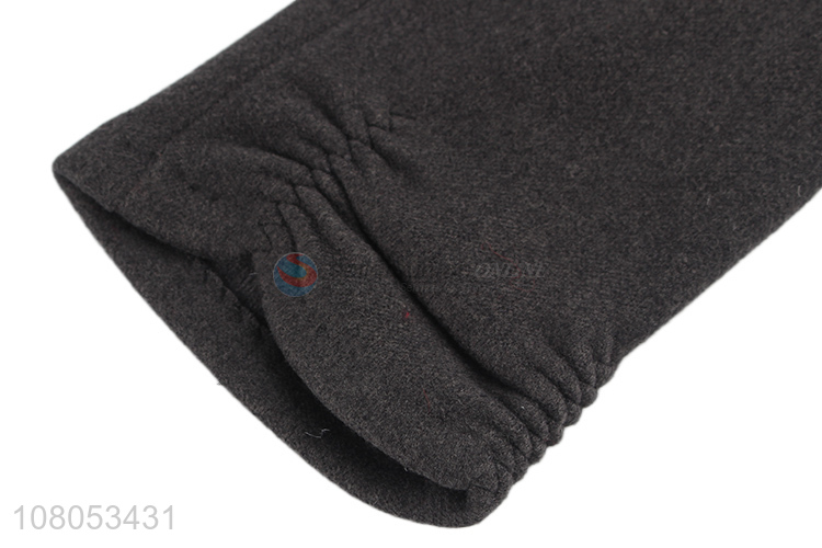 China supplier black simple solid color warm gloves for ladies