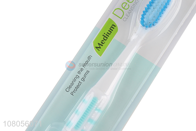 High quality blue plastic portable household toothbrush