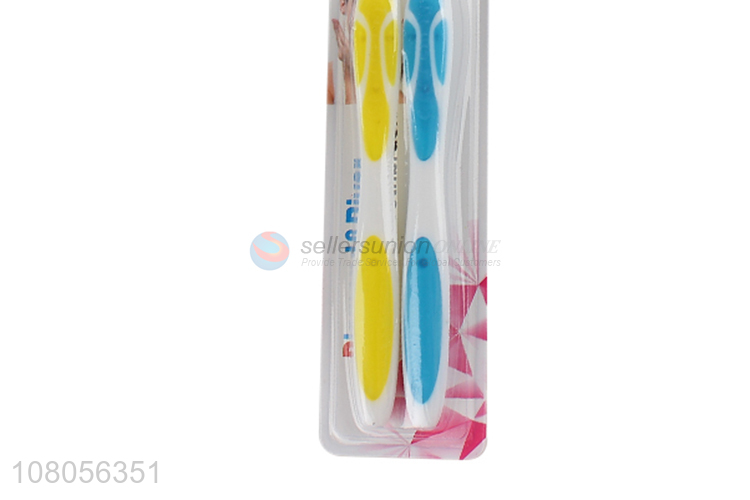 Wholesale plastic soft bristle toothbrush portable adult toothbrush