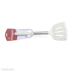 Yiwu factory eco-friendly silicone slotted spatula for cooking