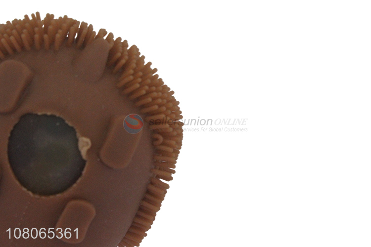 Low price brown simulation hedgehog toy vent toy wholesale