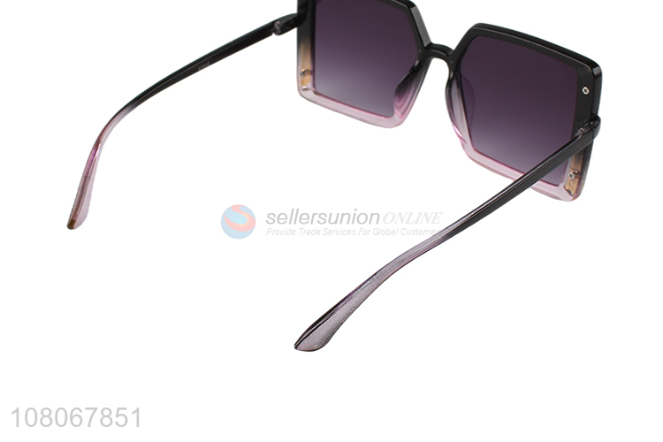 China supplier fashion square oversize sunglasses with plastic frame