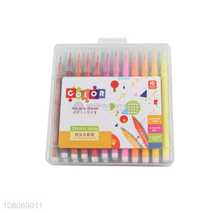 Good selling non-toxic 24colors watercolor pen for children