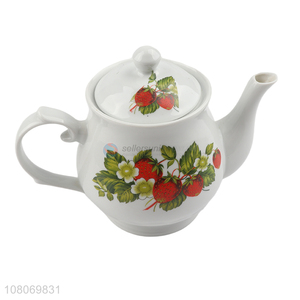 High quality household enamel ceramic tea pot porcelain tea pot