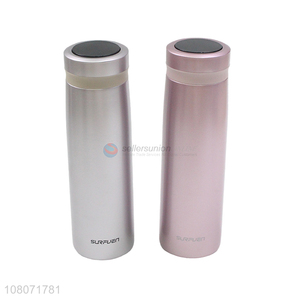 Simple design pink stainless steel outdoor portable vacuum bottle