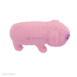 Good price pink dog toy cute children vent toy wholesale