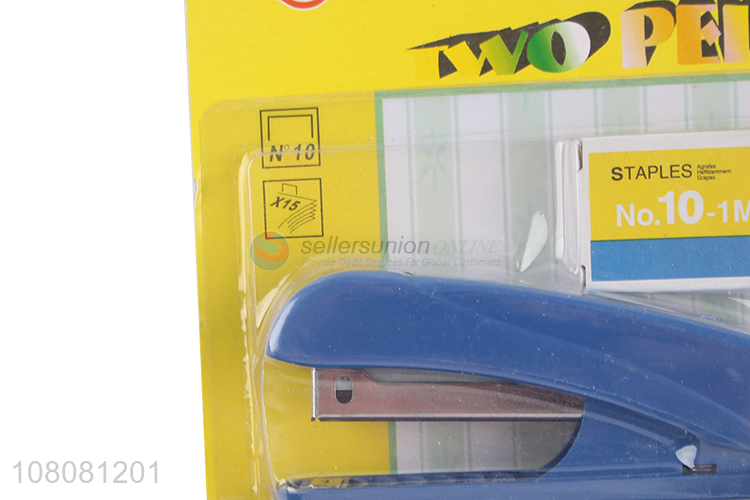 Wholesale 15 sheet capacity 10# staplers set durable portable stapler set