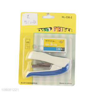 Good quality heavy duty mini 15 sheet capacity 10# stapler with staples