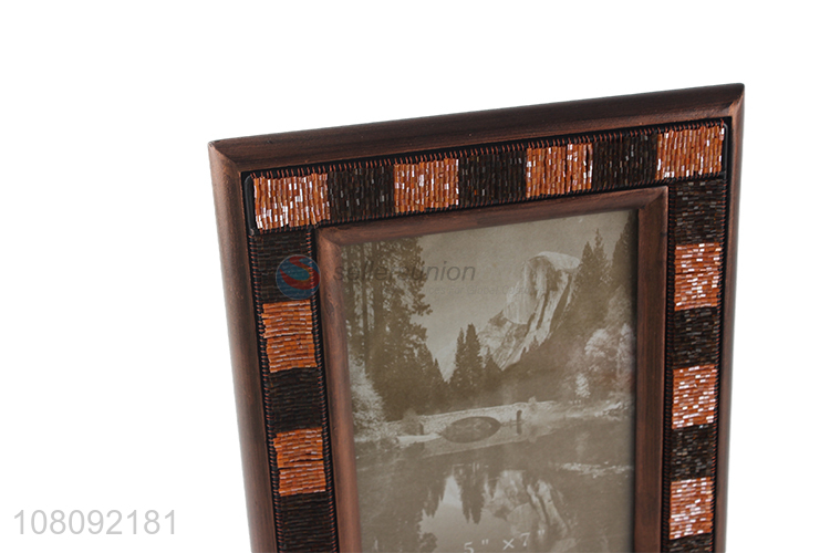 High quality vintage wooden picture frame for desktop decoration