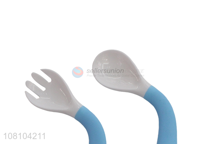 Hot Sale Self-Feeding Training Fork And Spoon For Children