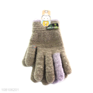 Factory price simple five-finger gloves winter gloves for children