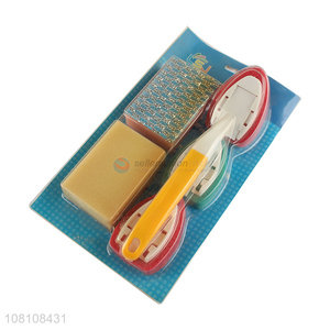 Yiwu wholesale cleaning sponge set kitchen pot brush