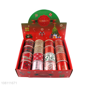 Top Quality Fashion Polyester Ribbon Christmas Ribbon Set