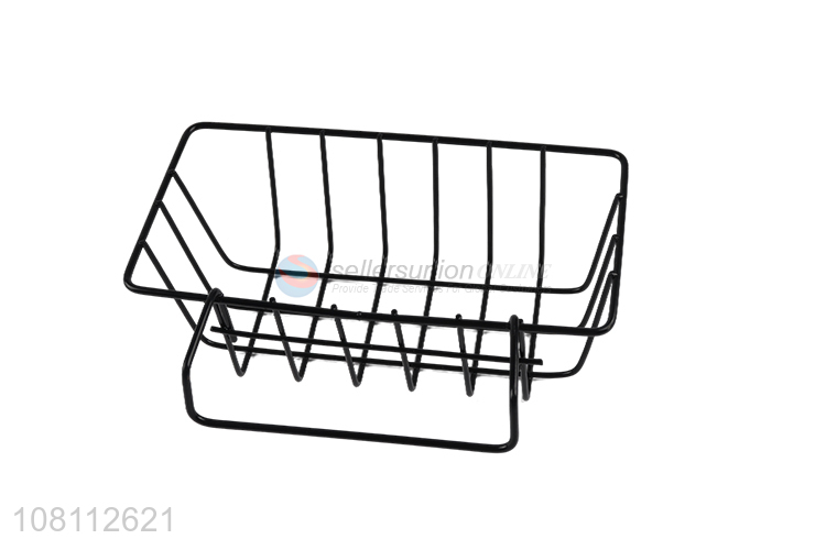 Wholesale wall mounted iron wire storage rack hanging storage basket