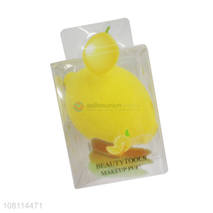 Factory direct sale lemon shape cosmetic puff for beauty