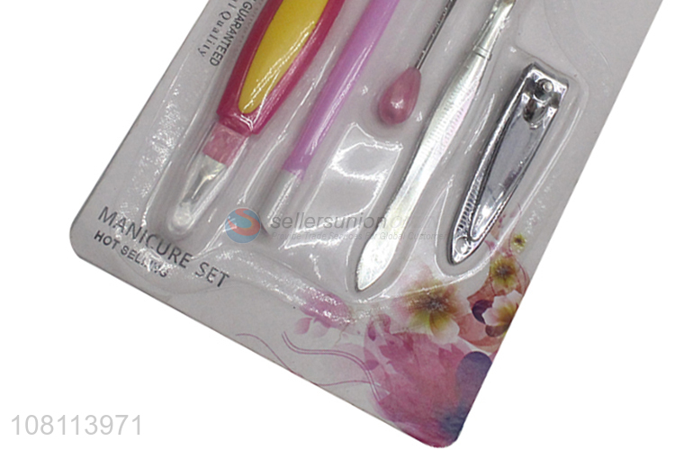 Low price plastic daily use nail manicure set for sale