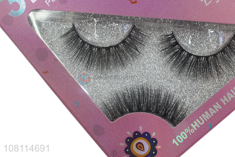 Latest style 3pieces natural makeup false eyelashes