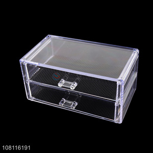 Good price transparent makeup storage box drawer set