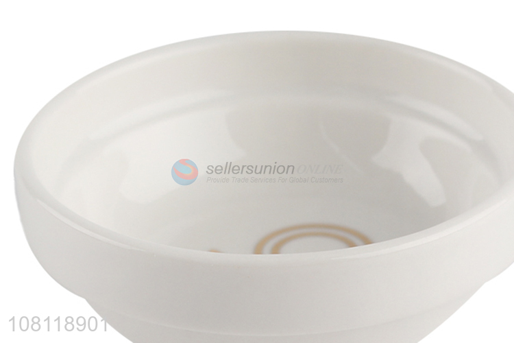 Simple design white household restaurant ceramic bowl