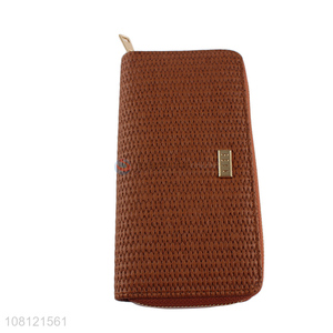 Good Price Ladies Long Purse Fashion Card Holder With Zipper