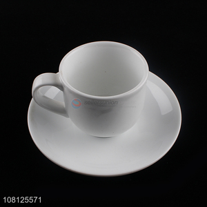 Online wholesale ceramic cup and saucer set coffee mug set