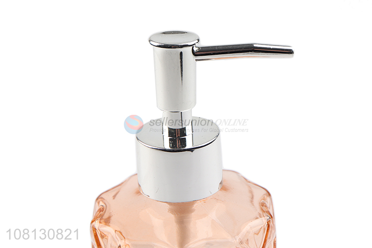 High quality hand sanitizer bottle orange vacuum lotion bottle